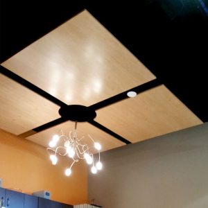 wooden ceiling panels