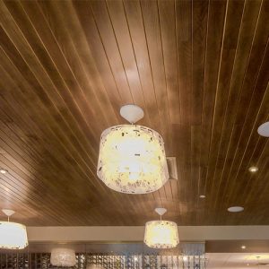 linear wood ceiling example